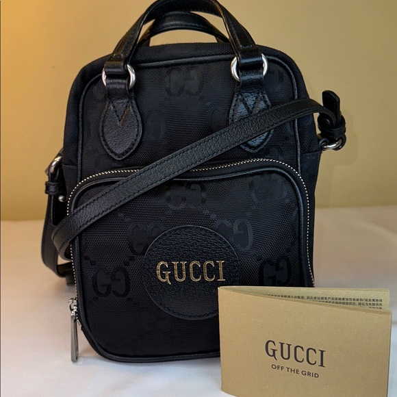 Gucci Off The Grid Black Shoulder & Crossbody Bag Removable Adj Strap COA - Picture 4 of 16